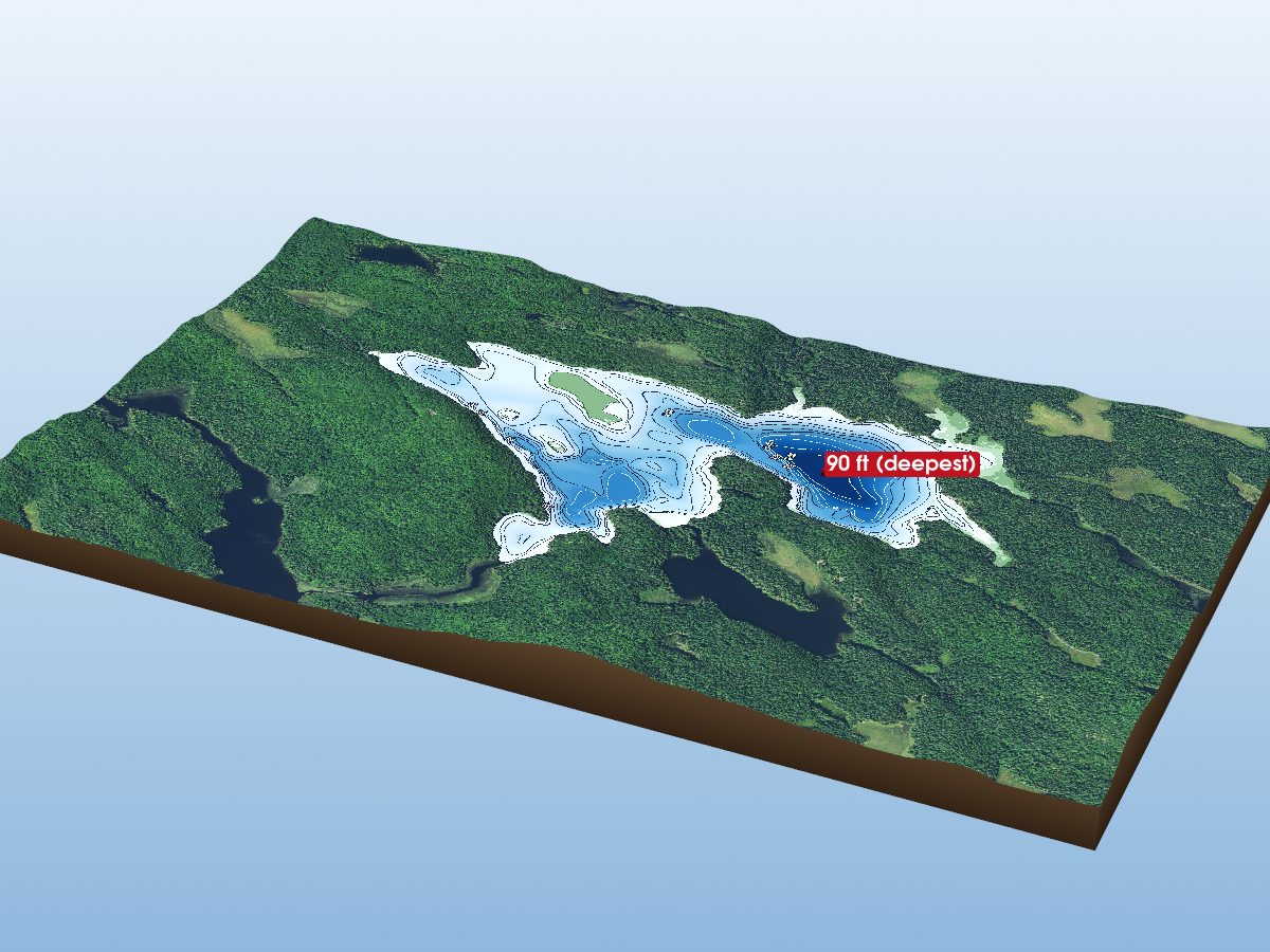 Depth map of Tom Thomson Lake