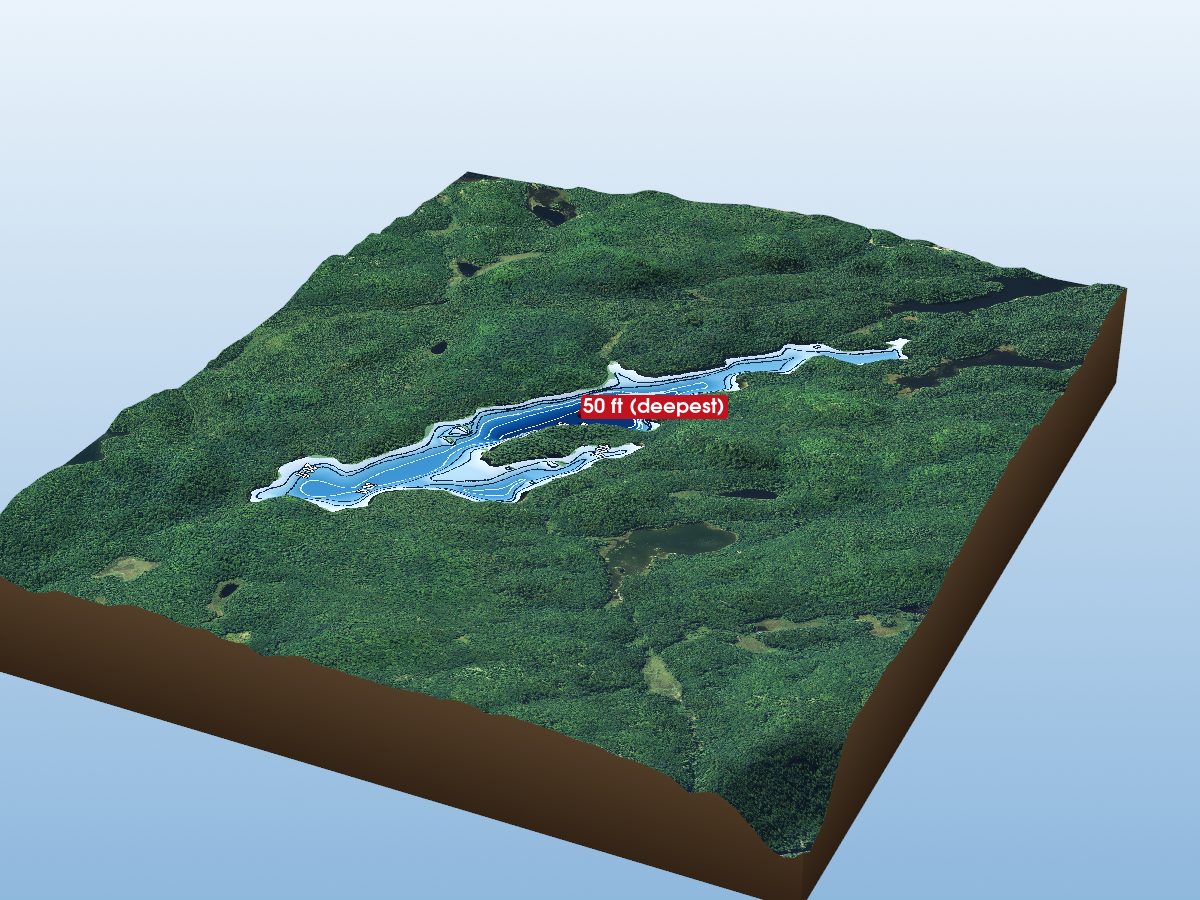 Depth map of Toobee Lake