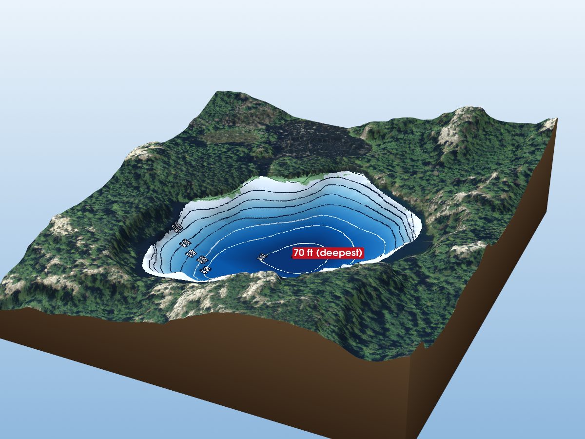 Depth map of Topaz Lake