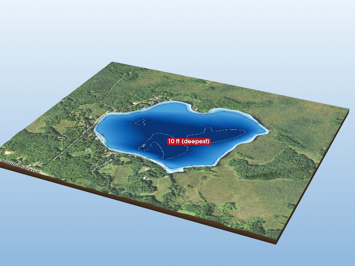 Depth map of Torchlight Lake