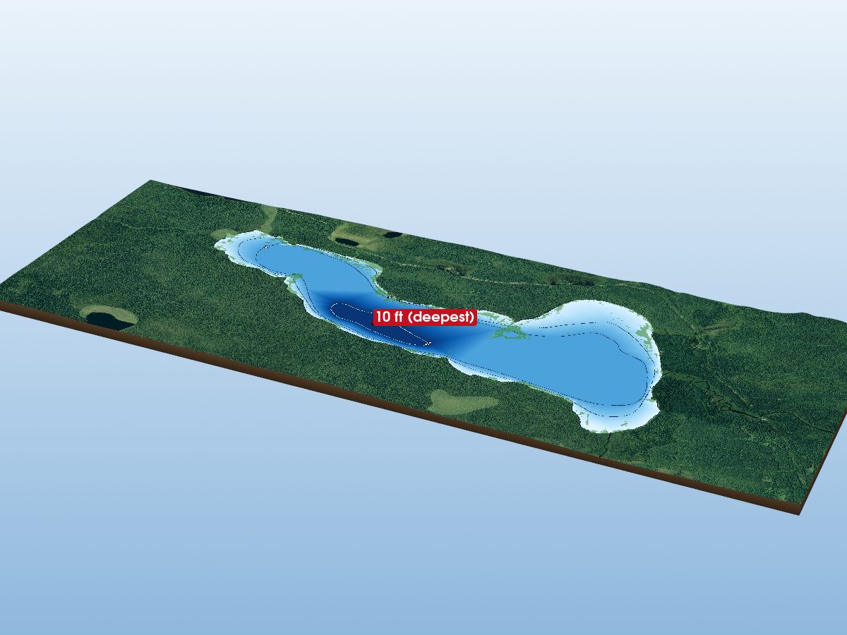Depth map of Torrance Lake