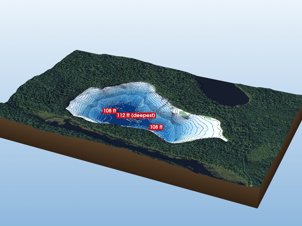 Depth map of Tory Lake