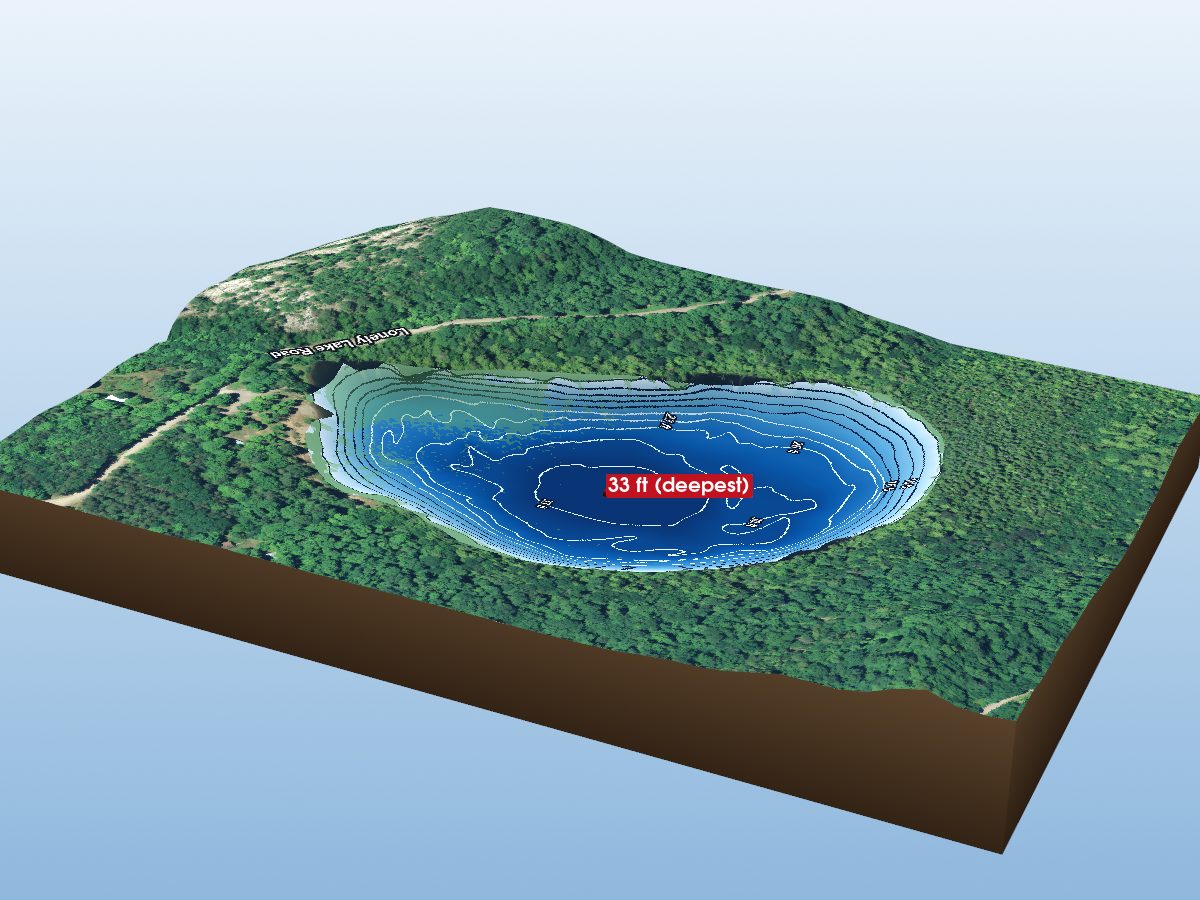 Depth map of Tower Lake