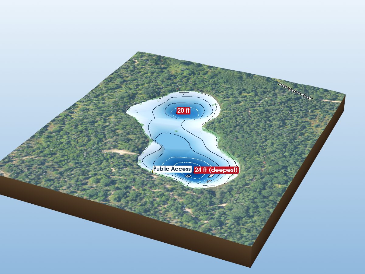 Depth map of Town Corner Lake