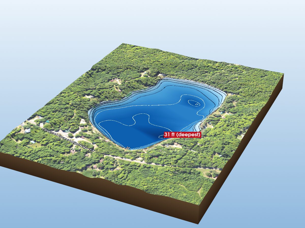 Depth map of Town Lake