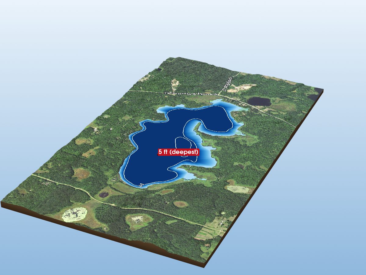 Depth map of Town Line Lake