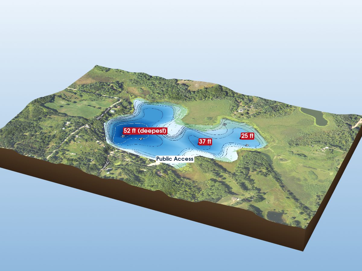 Depth map of Townline Lake