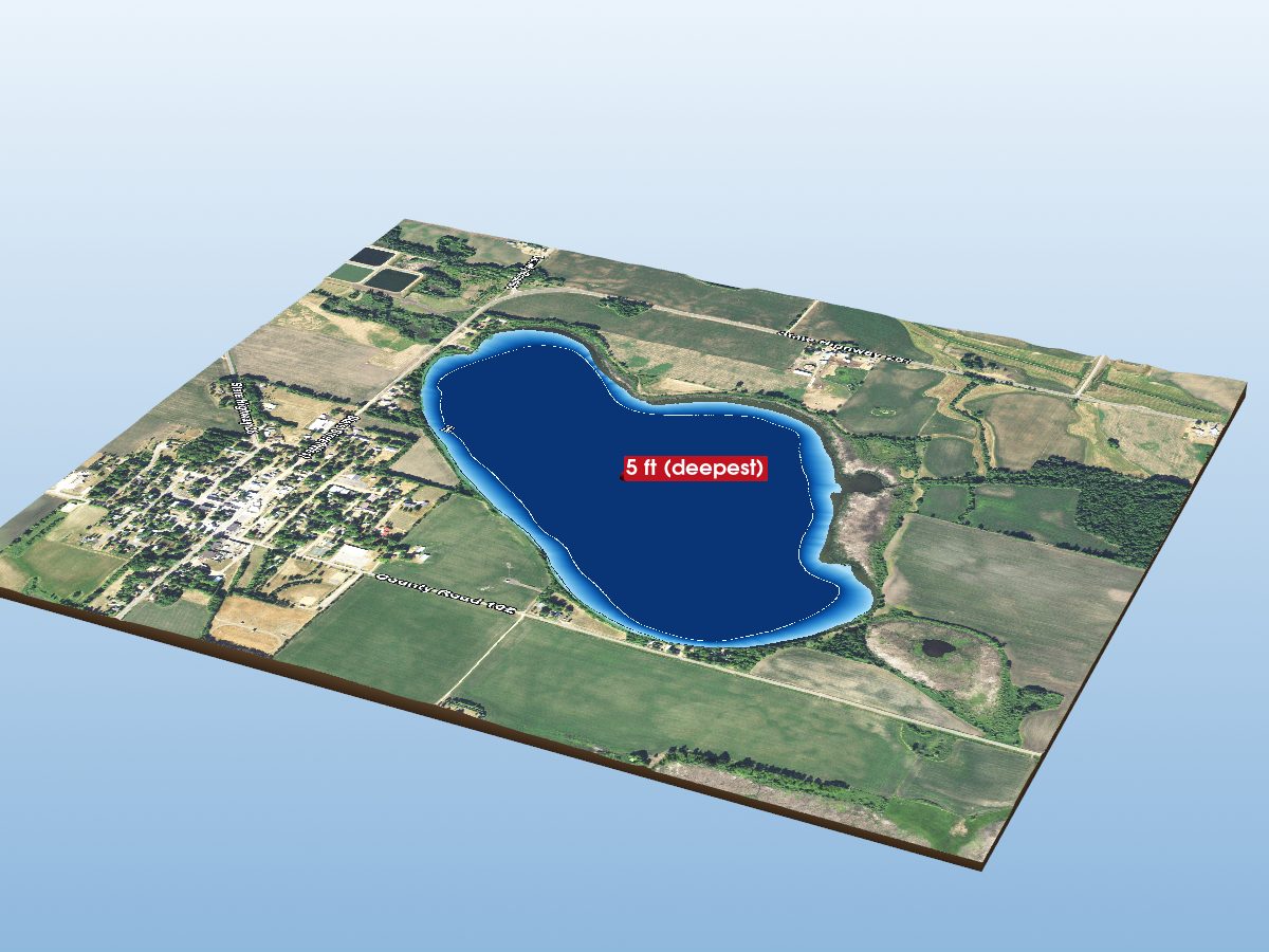 Depth map of Trace Lake