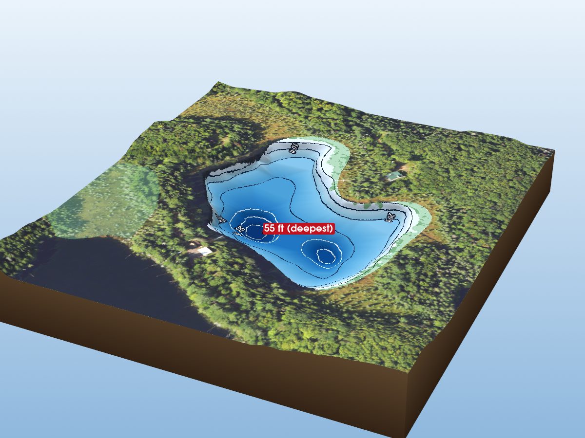 Depth map of Trap Lake