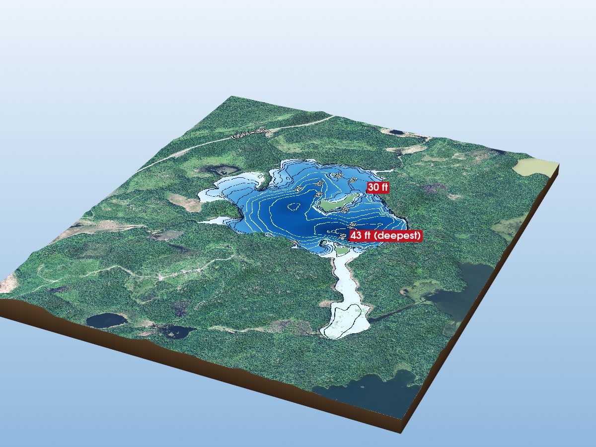 Depth map of Trap Lake