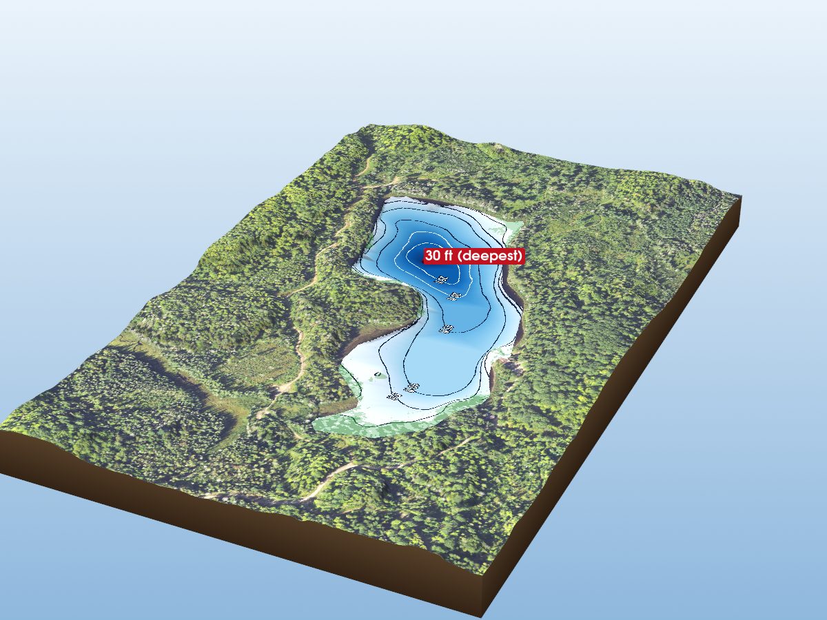 Depth map of Trembath Lake