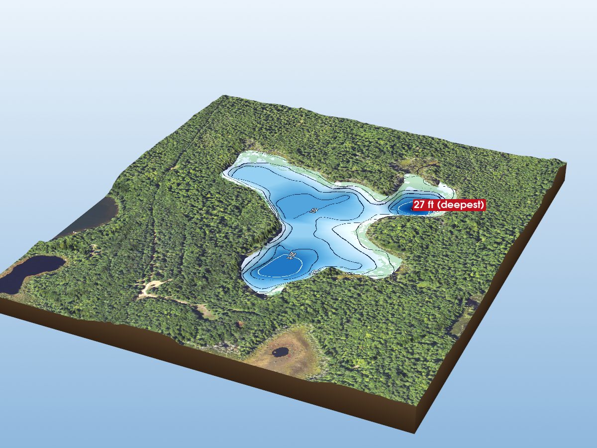 Depth map of Triangle Lake