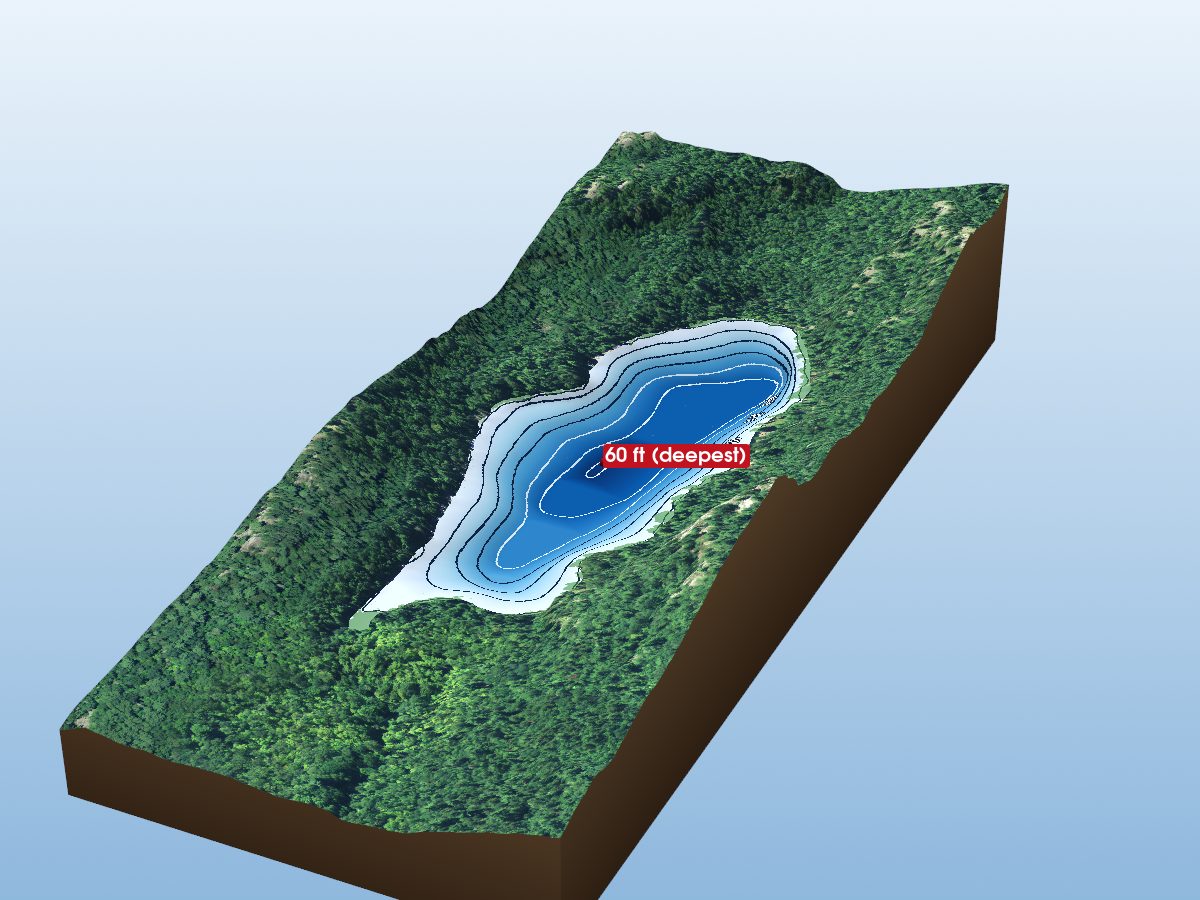 Depth map of Triangle Lake