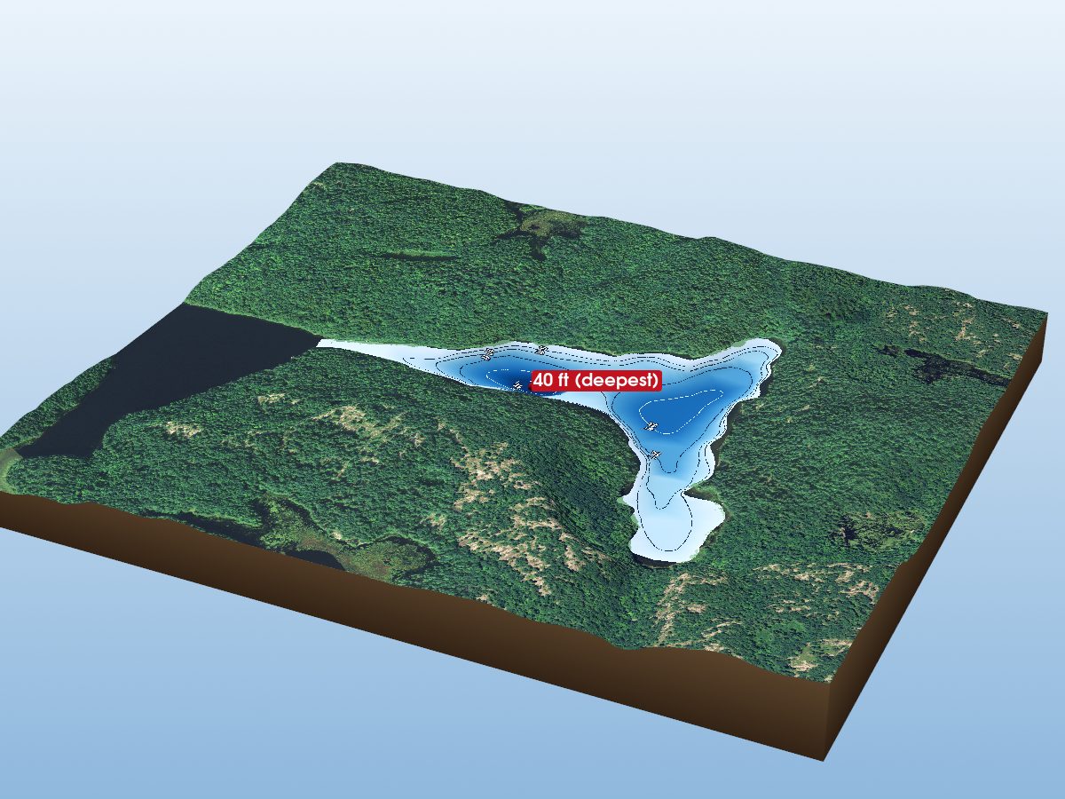 Depth map of Triangle Lake
