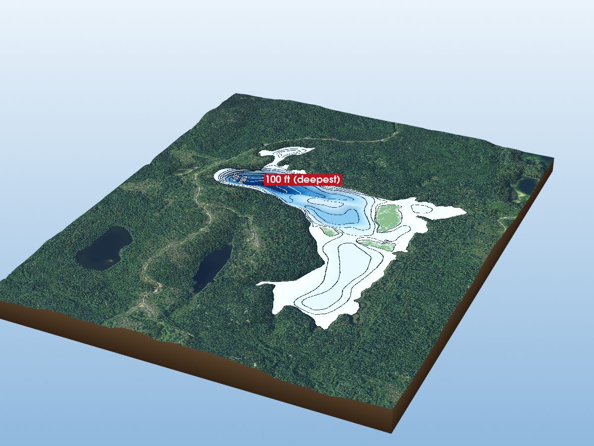 Depth map of Tricorn Lake