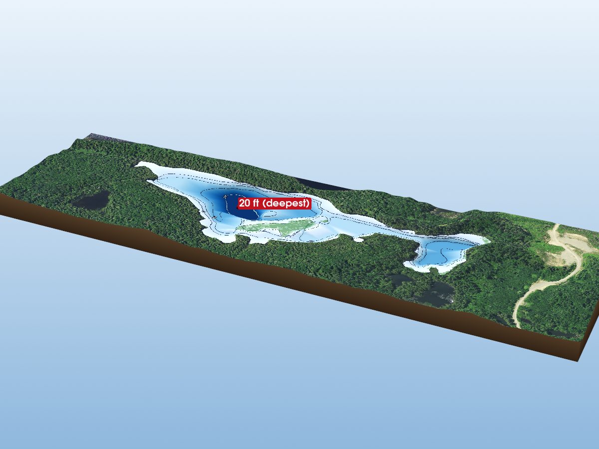 Depth map of Trotter Lake