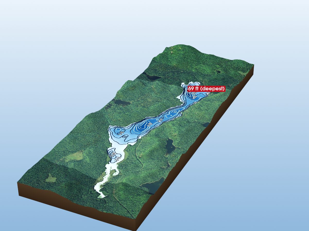 Depth map of Trout L.