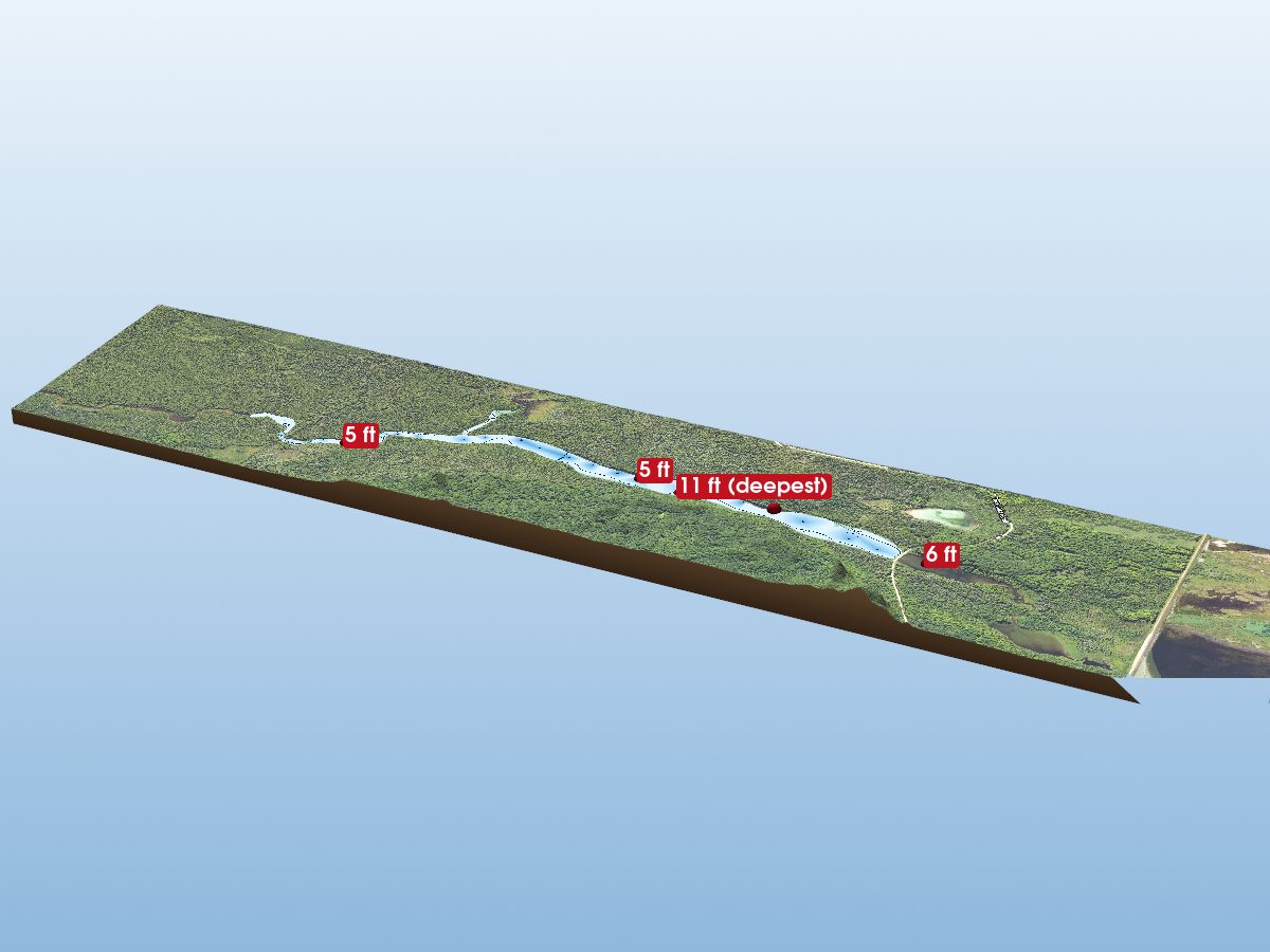 Depth map of Trout Lake