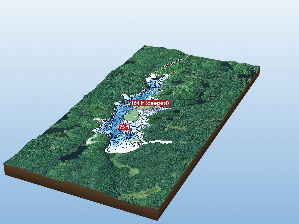 Depth map of Trout Lake