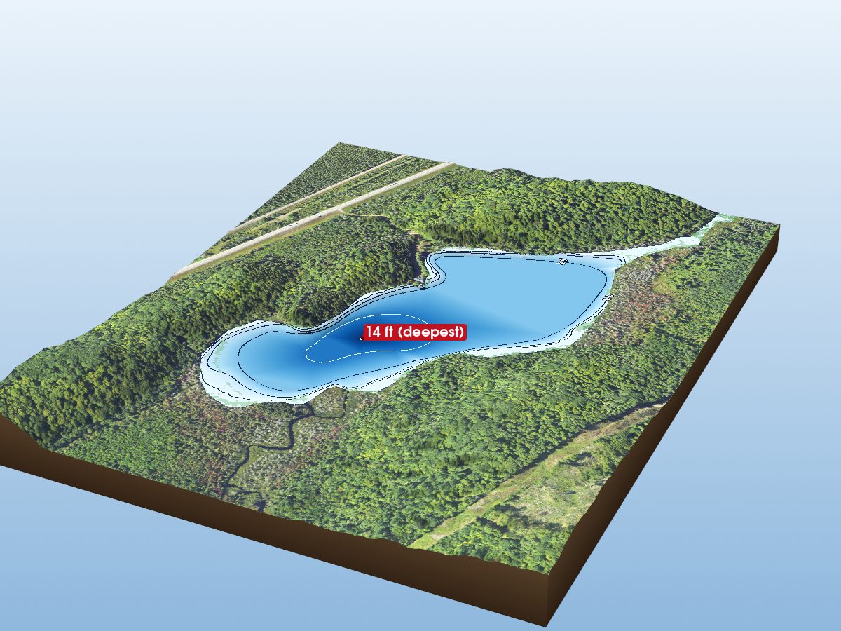 Depth map of Trout Lake