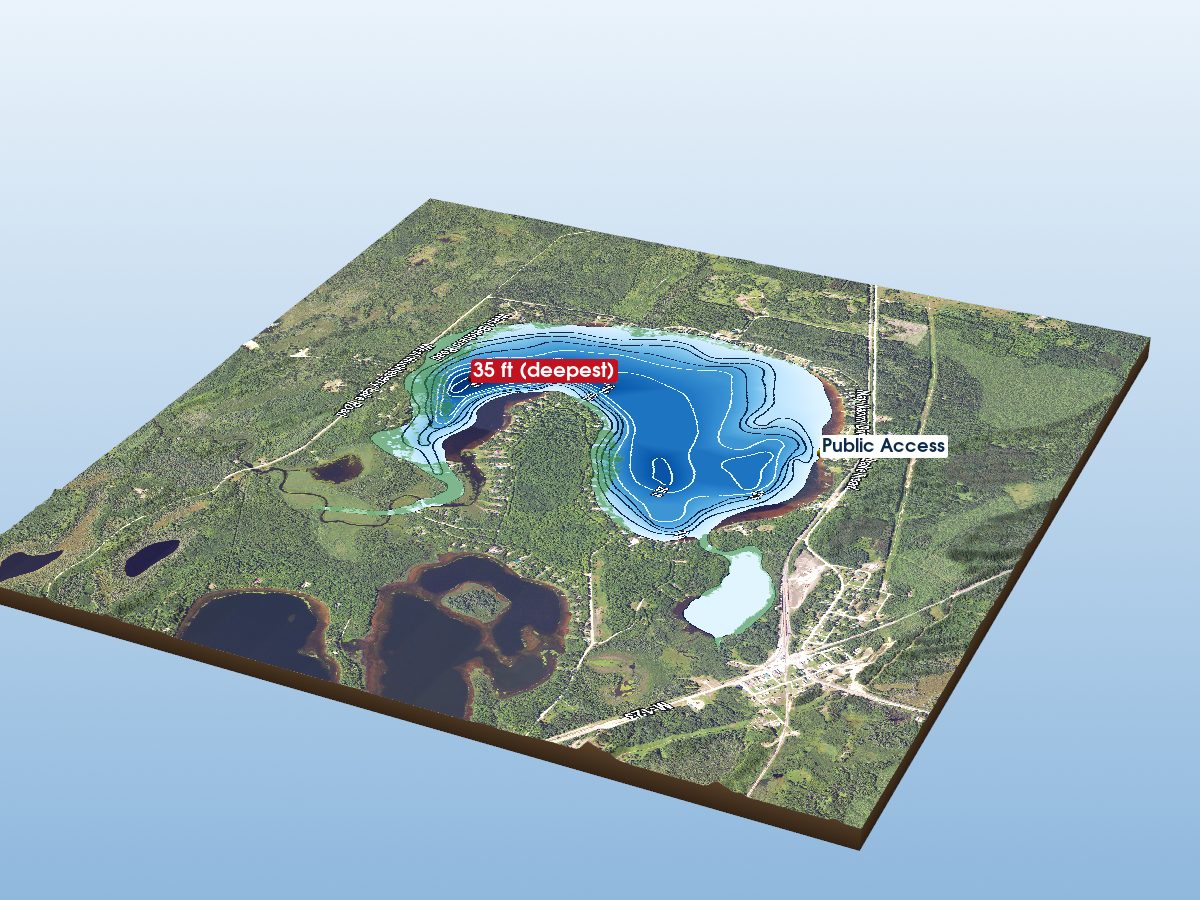 Depth map of Trout Lake