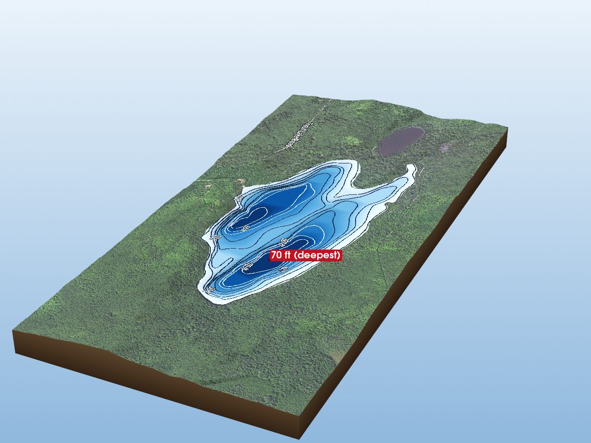Depth map of Trout Lake