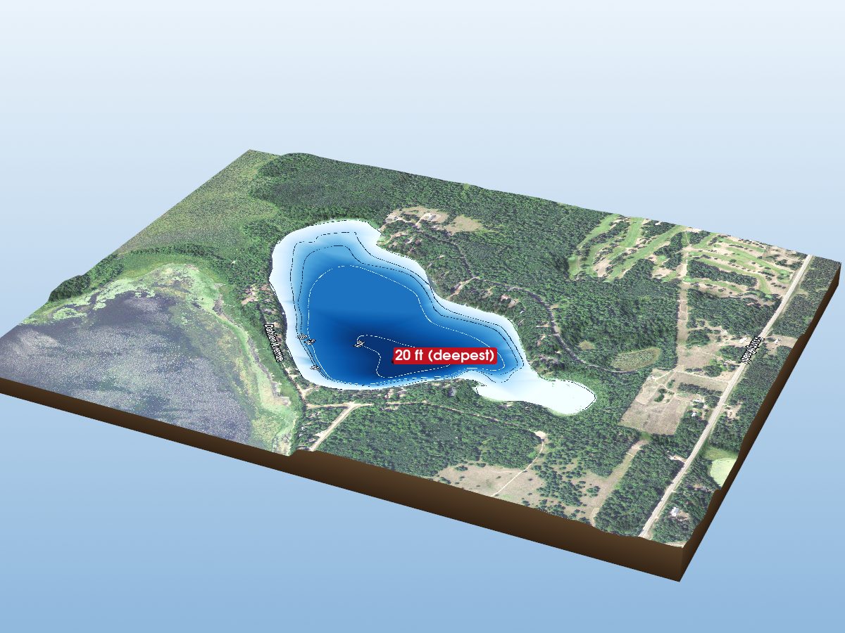 Depth map of Trout Lake