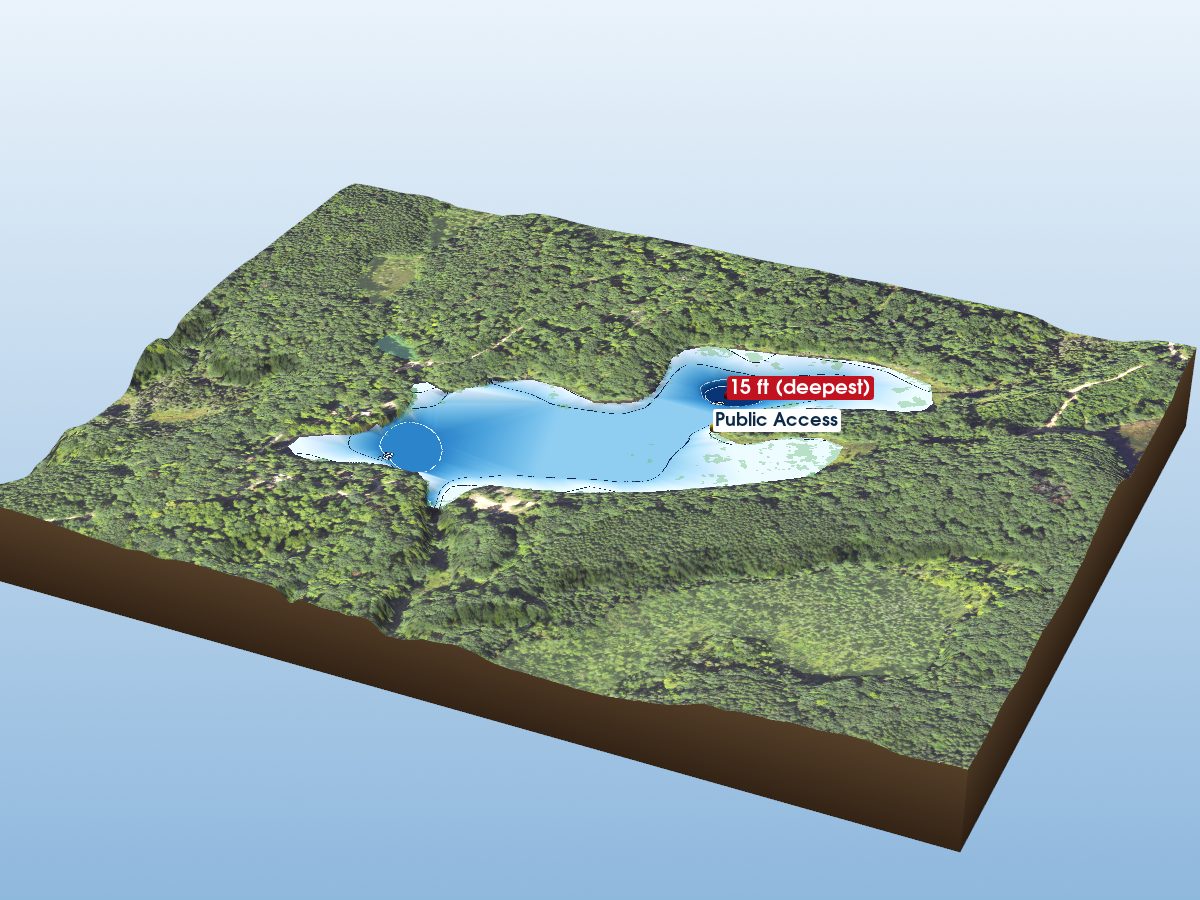 Depth map of Trout Lake