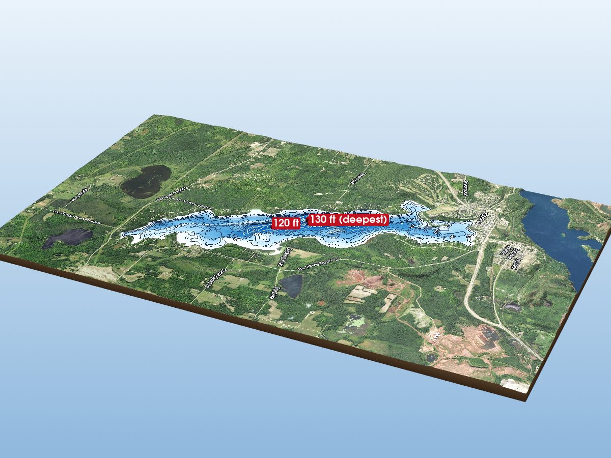 Depth map of Trout Lake