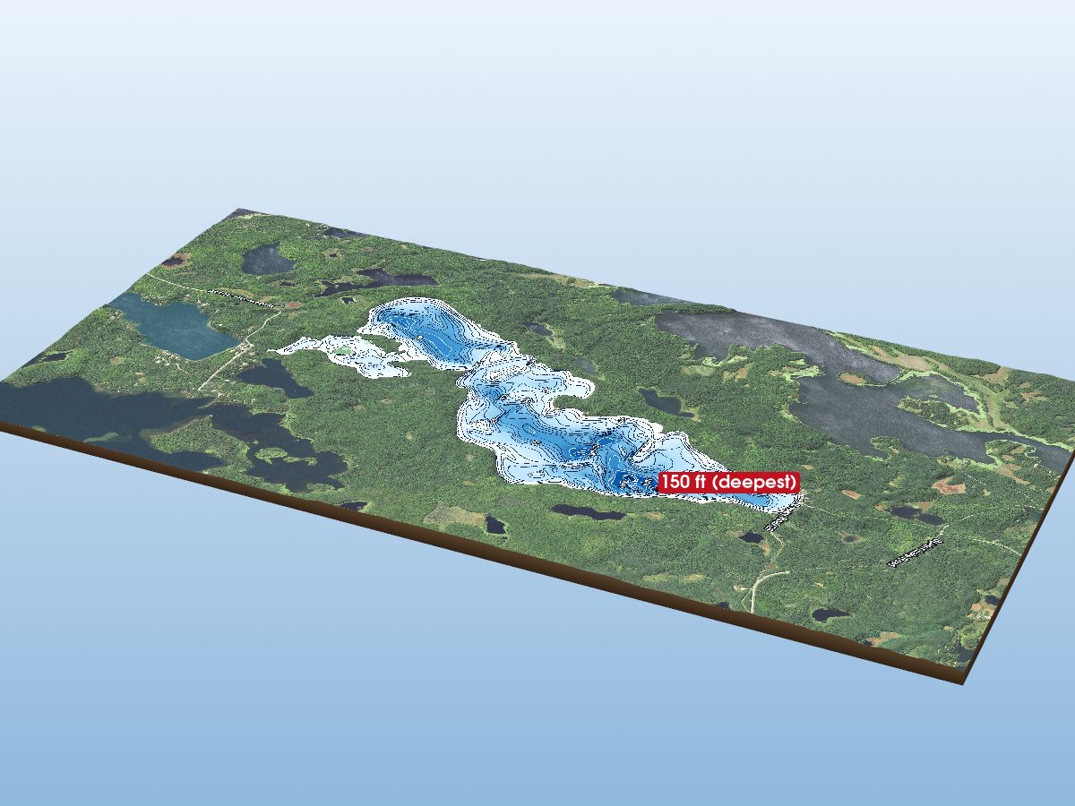 Depth map of Trout Lake