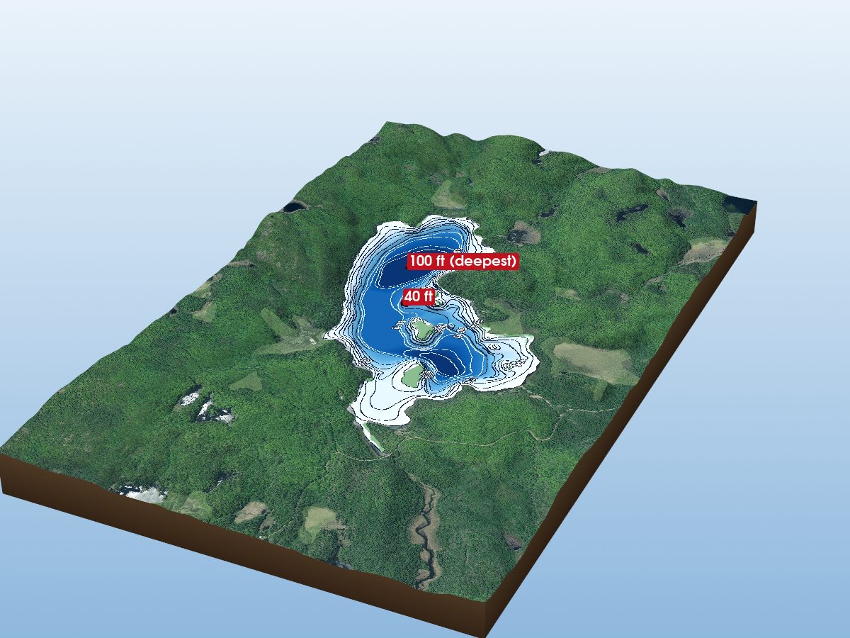 Depth map of Trout Lake