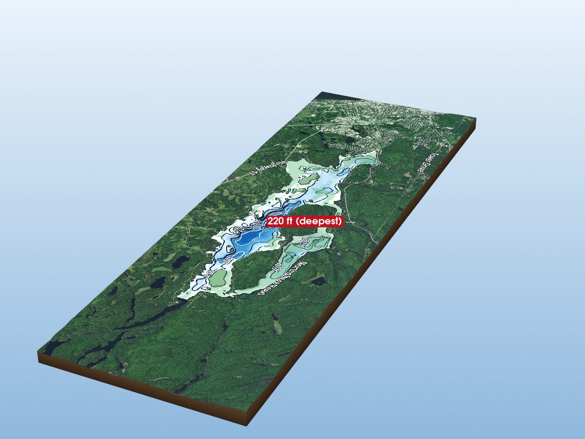 Depth map of Trout Lake