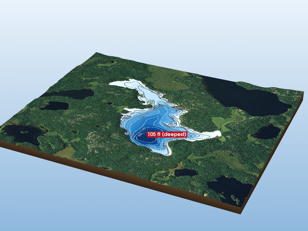 Depth map of Trout Lake