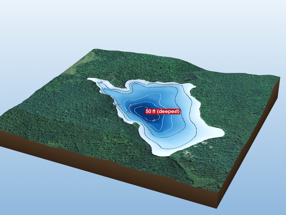 Depth map of Trout Lake