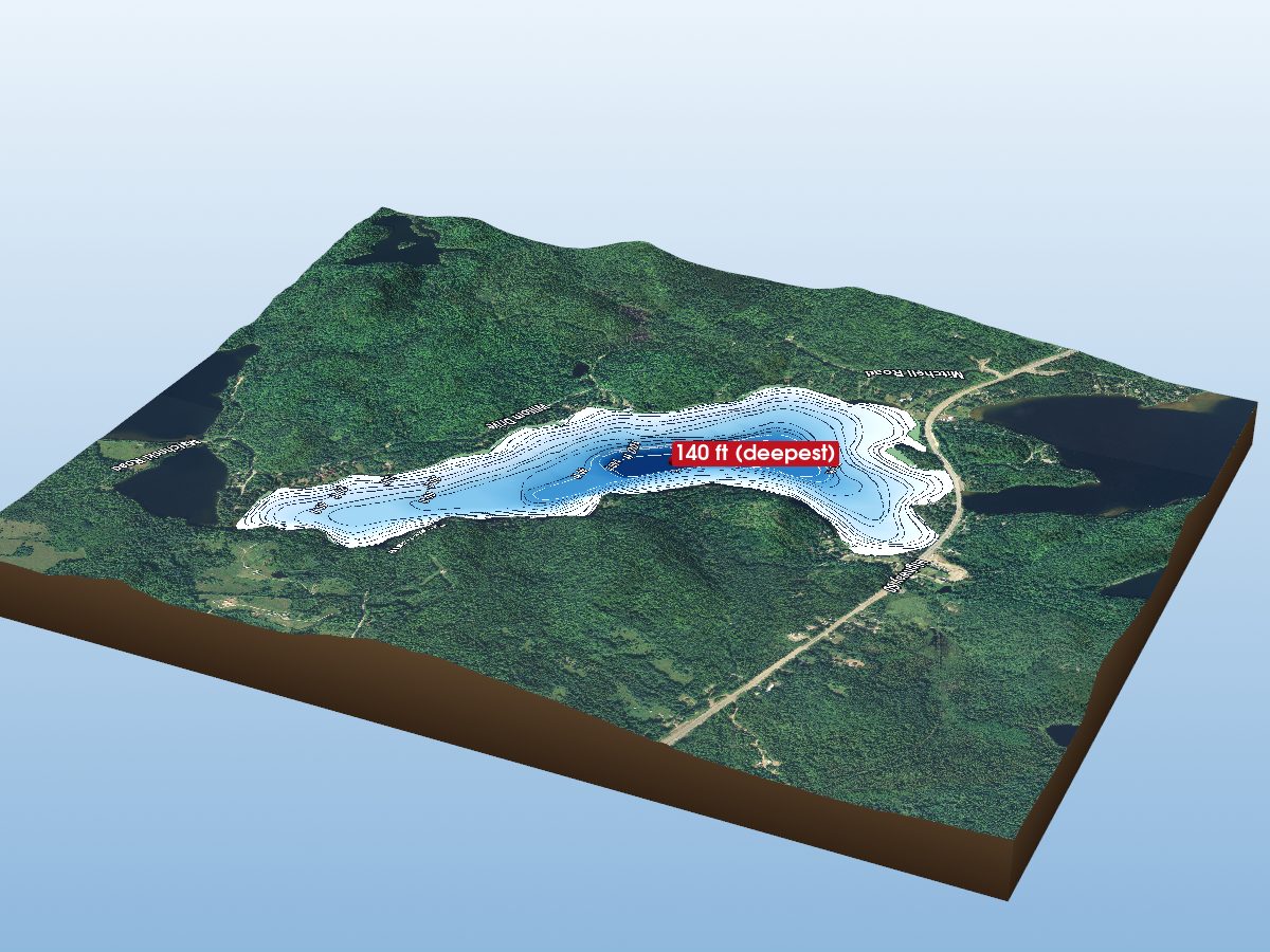Depth map of Trout Lake