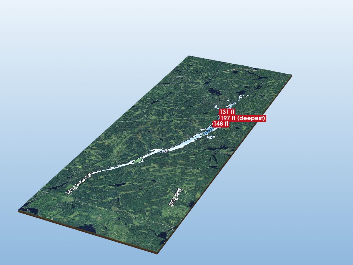 Depth map of Trout Lake