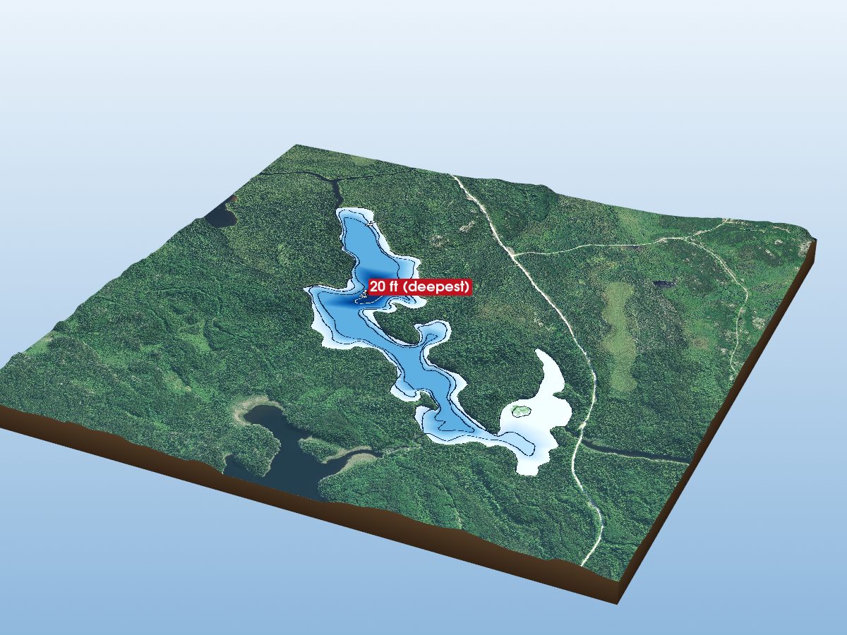 Depth map of Truax Lake
