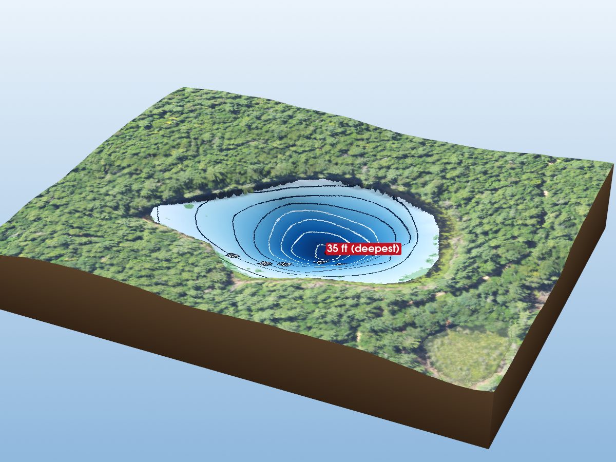 Depth map of Trueman Lake