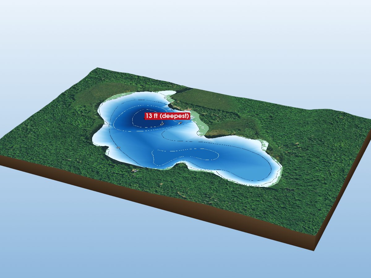 Depth map of Tub Lake