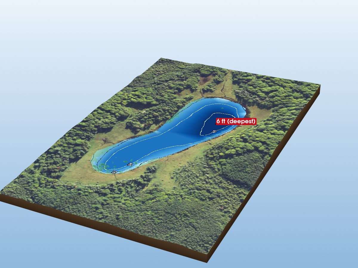 Depth map of Tucker Lake