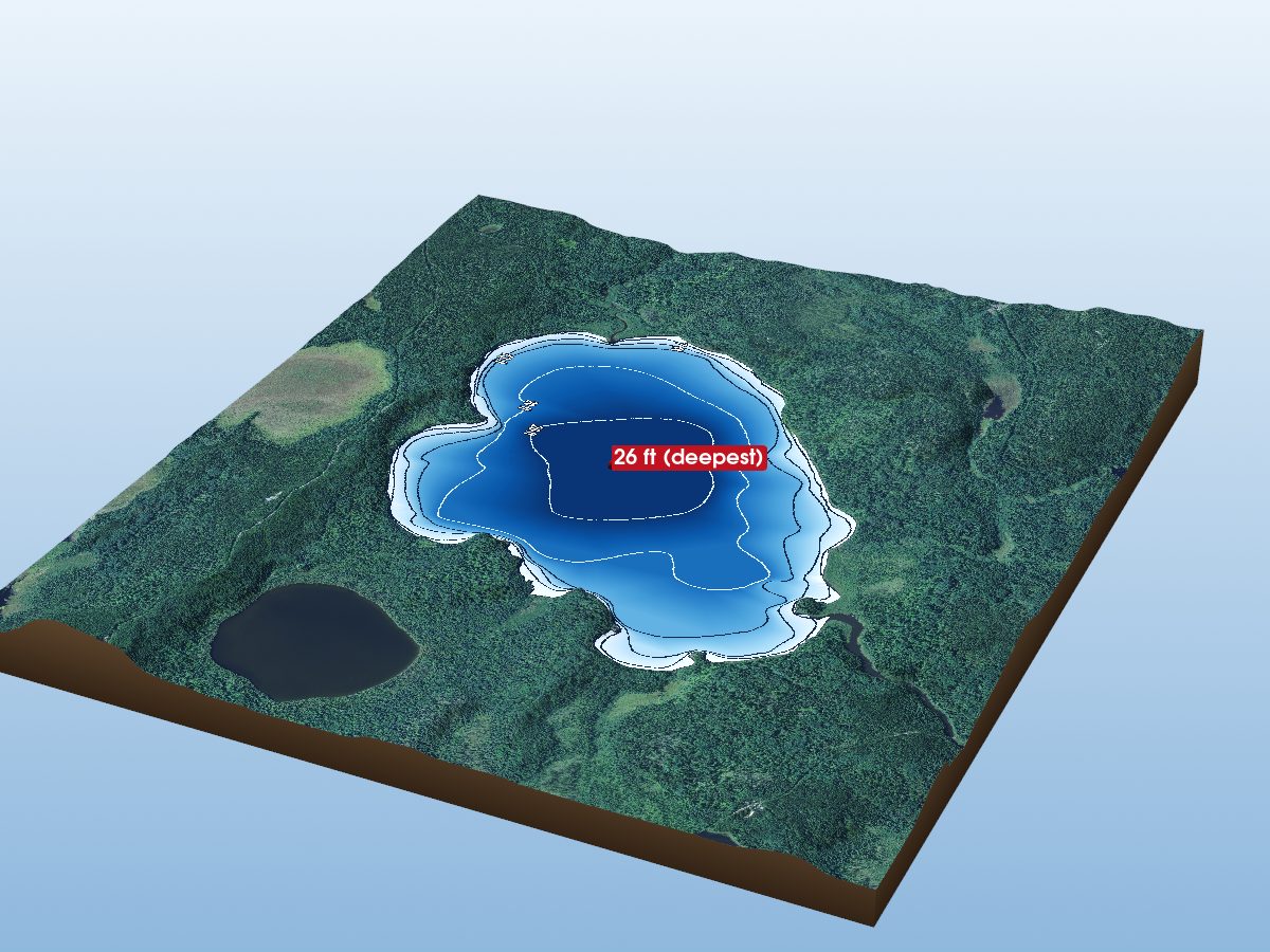Depth map of Tuktegweik Lake