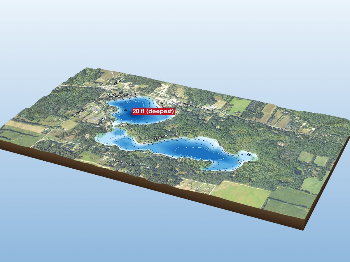 Depth map of Turk Lake