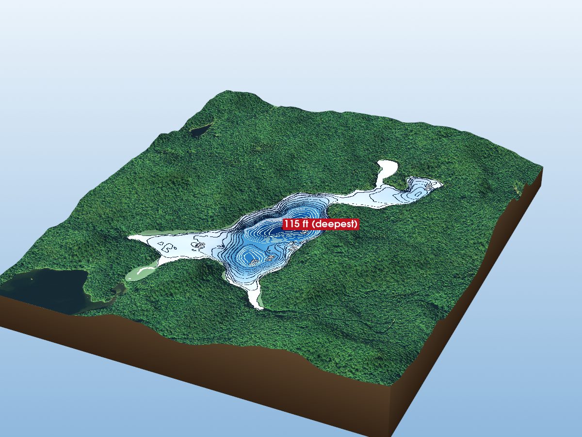 Depth map of Turkey Lake