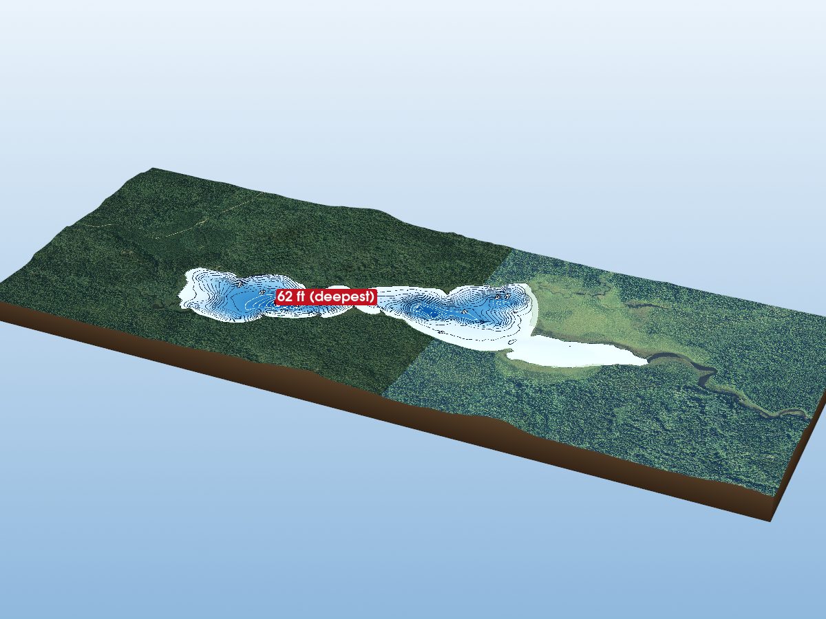 Depth map of Turkey Lake