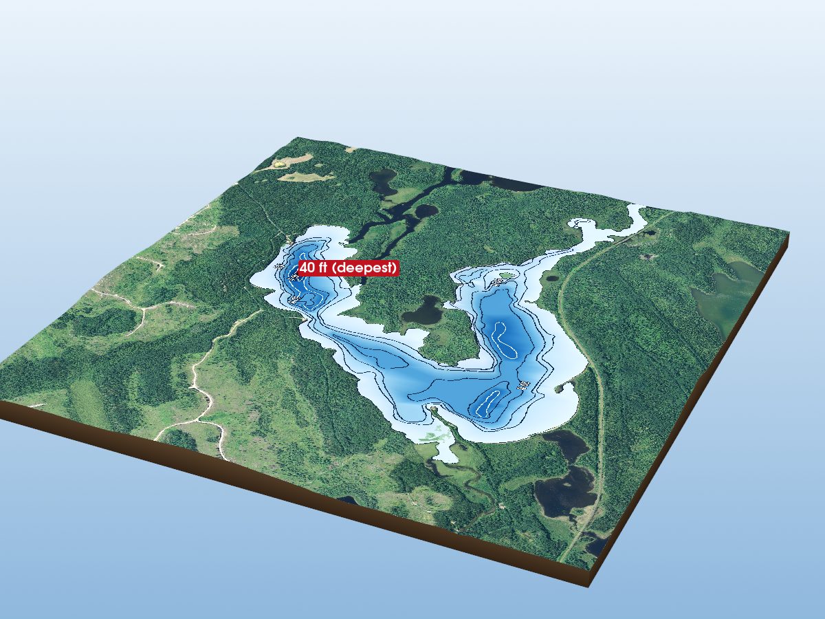 Depth map of Turkey Lake