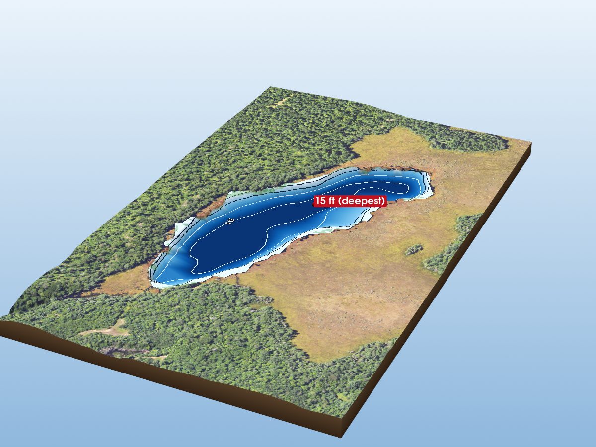 Depth map of Turnbull Lake