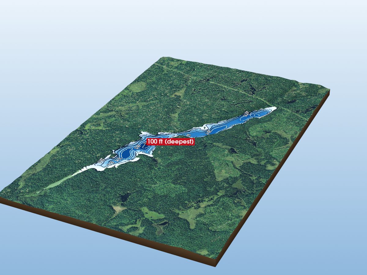 Depth map of Turtle Lake
