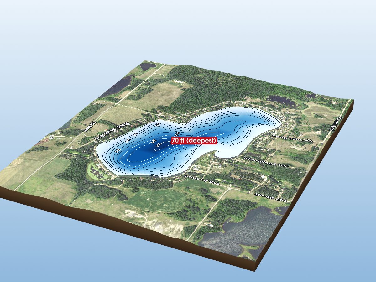 Depth map of Turtle Lake