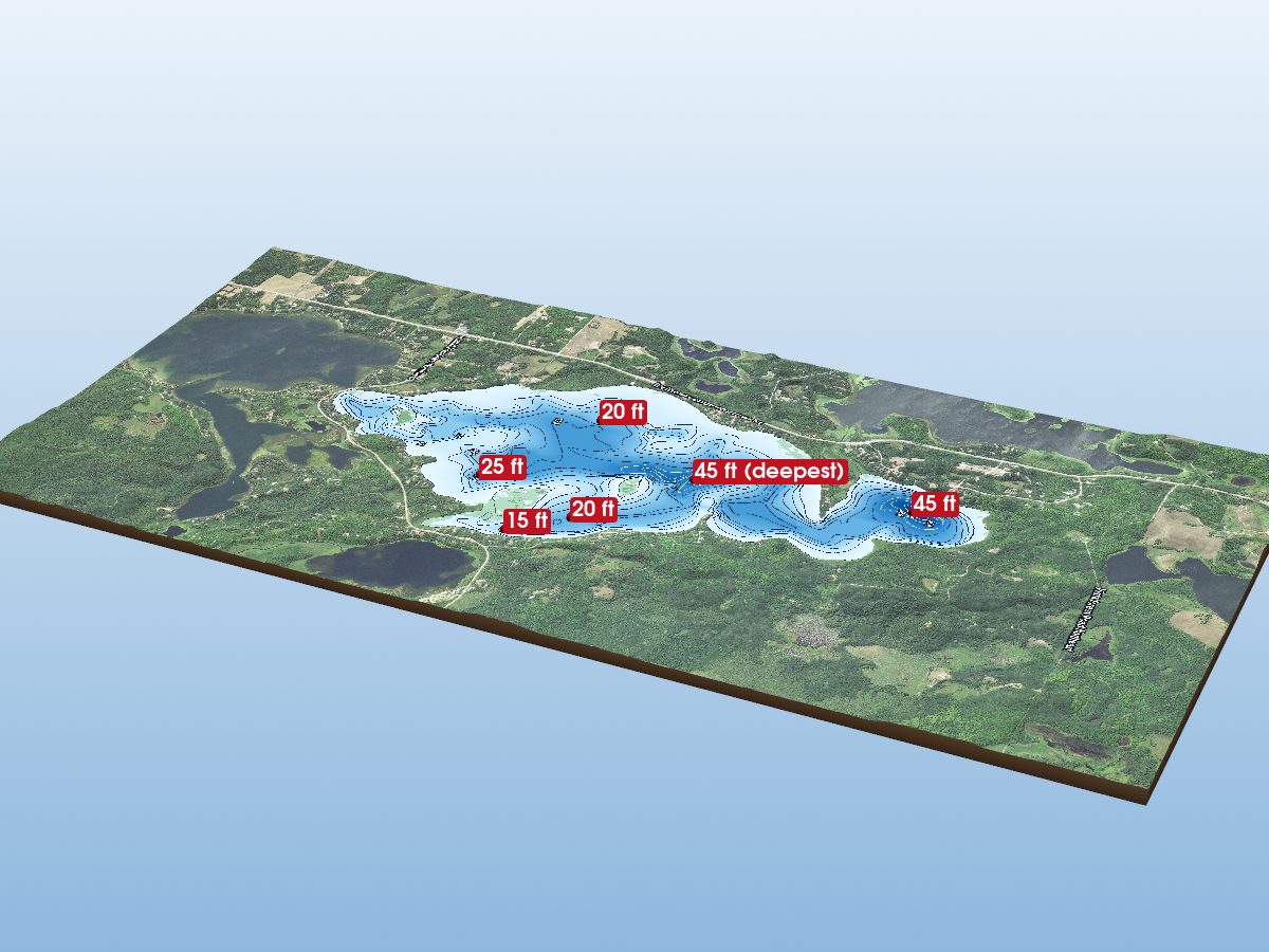 Depth map of Turtle Lake