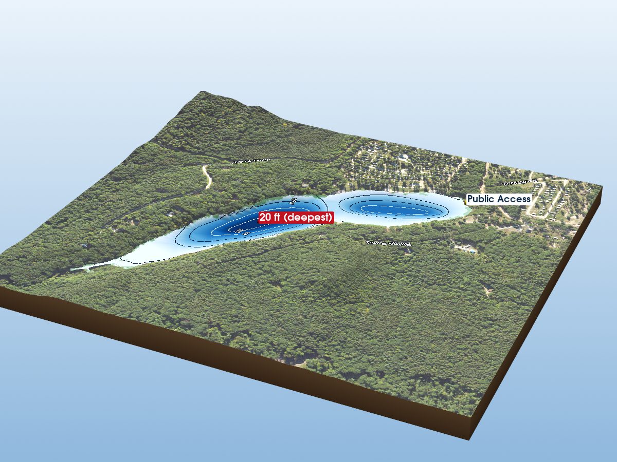 Depth map of Turtle Lake